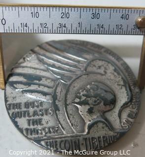 Sterling Medal Inscribed: "Too Low They Build, Who Build Beneath the Stars"; R H Recchia; 50g