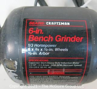 Craftsman 6" Bench Grinder with Light Tool