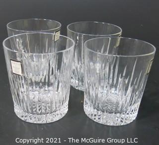 Set of 4 Marquis by Waterford Crystal Tumblers and Scandinavian Style Cutlery