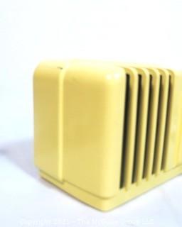 Vintage Art Deco Yellow Airline Electric Radio; tube radio, tested and works (AM), not original paint.