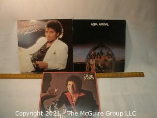 Vinyl Record: (three record lot) ABBA, Michael Jackson, Tom Jones (promo)