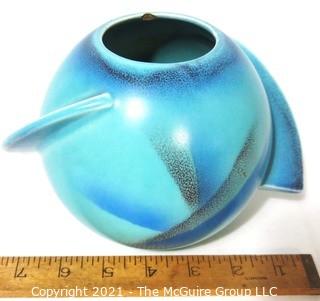 Vintage Art Deco Planet Shaped Pottery Planter.  Made in Germany.  Measures approximately 5" tall