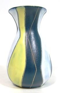 Vintage Art Deco Hand Painted Pottery Vase; Made in Germany.  Measures approximately 6 1/2" tall.