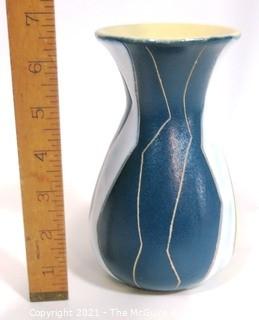 Vintage Art Deco Hand Painted Pottery Vase; Made in Germany.  Measures approximately 6 1/2" tall.