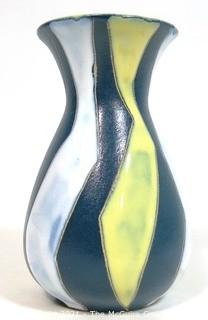 Vintage Art Deco Hand Painted Pottery Vase; Made in Germany.  Measures approximately 6 1/2" tall.