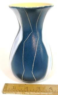 Vintage Art Deco Hand Painted Pottery Vase; Made in Germany.  Measures approximately 6 1/2" tall.