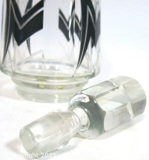 Palda Bohemian Czech Art Deco Cut Glass Liquor Decanter. <br> <br> Many of the Karl Palda Bohemian Art Deco cut glass pieces in this auction were featured in the book “Collectible Bohemian Glass (1915 – 1945) Volume II” by Robert & Deborah Truitt.