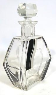 Palda Bohemian Czech Art Deco Cut Glass Liquor Decanter. Measures approximately 9 1/2" tall. <br> <br> Many of the Karl Palda Bohemian Art Deco cut glass pieces in this auction were featured in the book “Collectible Bohemian Glass (1915 – 1945) Volume II” by Robert & Deborah Truitt.