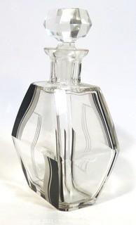 Palda Bohemian Czech Art Deco Cut Glass Liquor Decanter. Measures approximately 9 1/2" tall. <br> <br> Many of the Karl Palda Bohemian Art Deco cut glass pieces in this auction were featured in the book “Collectible Bohemian Glass (1915 – 1945) Volume II” by Robert & Deborah Truitt.