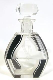 Palda Bohemian Czech Art Deco Cut Glass Liquor Decanter. Measures approximately 9 1/2" tall. <br> <br> Many of the Karl Palda Bohemian Art Deco cut glass pieces in this auction were featured in the book “Collectible Bohemian Glass (1915 – 1945) Volume II” by Robert & Deborah Truitt.