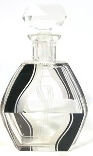 Palda Bohemian Czech Art Deco Cut Glass Liquor Decanter. Measures approximately 9 1/2" tall. <br> <br> Many of the Karl Palda Bohemian Art Deco cut glass pieces in this auction were featured in the book “Collectible Bohemian Glass (1915 – 1945) Volume II” by Robert & Deborah Truitt.