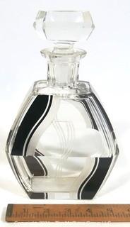 Palda Bohemian Czech Art Deco Cut Glass Liquor Decanter. Measures approximately 9 1/2" tall. <br> <br> Many of the Karl Palda Bohemian Art Deco cut glass pieces in this auction were featured in the book “Collectible Bohemian Glass (1915 – 1945) Volume II” by Robert & Deborah Truitt.