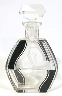 Palda Bohemian Czech Art Deco Cut Glass Liquor Decanter. Measures approximately 9 1/2" tall. <br> <br> Many of the Karl Palda Bohemian Art Deco cut glass pieces in this auction were featured in the book “Collectible Bohemian Glass (1915 – 1945) Volume II” by Robert & Deborah Truitt.