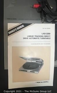 Realistic LAB-2200 Linear Tracking Direct Drive Automatic Turntable