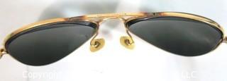 Pair of Vintage Ray Ban Aviator Sunglasses with Prescription Lens & Case. 