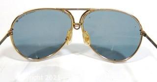 Vintage Porsche Design Aviator Style Sunglasses with Case