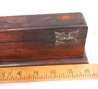 Antique Wooden Medical Glass Bottle Holder Box with Glass Vials.