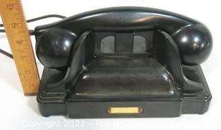 Vintage Black Bakelite Hotel Phone to be Used with Operator Switchboard System. 