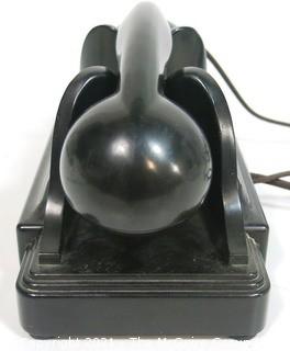 Vintage Black Bakelite Hotel Phone to be Used with Operator Switchboard System. 