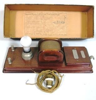 Vintage Improved Boettger and Wittig Electric Watch & Tool Demagnetizer in Original Box.  Circa 1900.