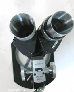 Unitron Phase MSL No-108900 Binocular Stereoscope With Wood Case