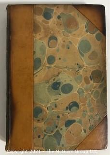 "Conduct of Life" of By Ralph Waldo Emerson, 1888 with Leather Binding, Marbled Cover and Gilt Ends. 