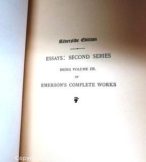 Set of Ten Books by Ralph Waldo Emerson Published in 1891.
