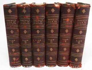 Six Volume Set of Life of Johnson by James Boswell,  Edited by Augustine Birrell  1903