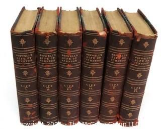 Six Volume Set of Life of Johnson by James Boswell,  Edited by Augustine Birrell  1903