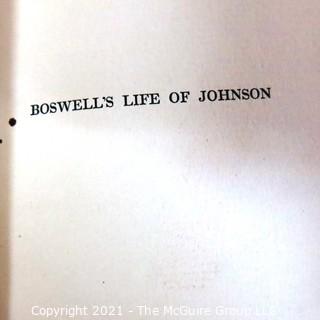 Six Volume Set of Life of Johnson by James Boswell,  Edited by Augustine Birrell  1903