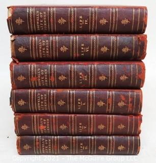 Six Volume Set of Life of Johnson by James Boswell,  Edited by Augustine Birrell  1903