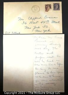 Ephemera: Sport History: Thank you letter to Clifford Evans from baseball pioneer Branch Rickey, 1951