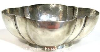 Vintage William Spratling Taxco Hammered Sterling Silver Lobed Bowl c. 1940,  Measures approximately Width 6.5 Depth 5 Height 2.25 in. (251g) 