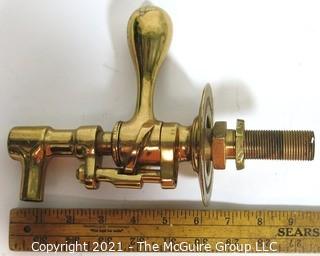 Vintage Heavy Brass Screw Keg Tap or Spigot