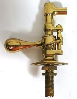 Vintage Heavy Brass Screw Keg Tap or Spigot