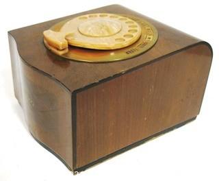 Vintage 1930's Philco Rotary Dial Radio "Magic Mystery Control" from New York Hotel.  Allowed hotel guests to play music in their hotel rooms through the main receiver located in lobby. Measures approximately 5 1/2" X 7" X 9"