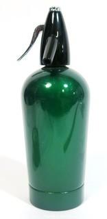 Vintage Green Enamel Painted Soda Siphon. 