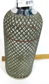 Vintage Art Deco Sparlets Soda Siphon Bottle with Wire Mesh Covering. 