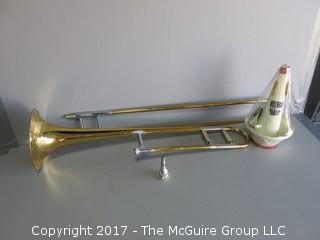 Trombone with case