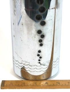 Mid Century Modern (MDM) Soda King Seltzer Siphon with Fish and Bubbles Design on Sleeve.