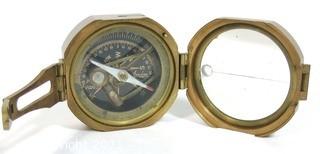 Brass 'Brinton' Compass, copy of the Brunton Compass. 