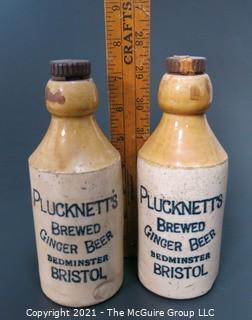 Plucknetts Ginger Beer stoneware bottles