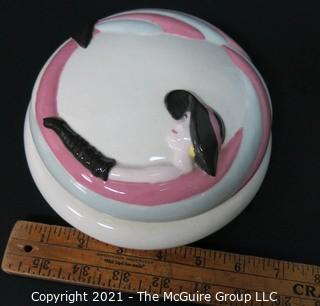 Art Deco Porcelain Trinket Box; marked BEBE 