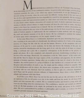 Clifford Evans produced a documentary film on the artist Moses Soyer, named "Paintings in a Low Voice", 1970.  This lot features the film and his notes, plus an exhibition flyer from the ACA Gallery, 63 East 57th St, NY, NY and hard cover book.<br> <br>

