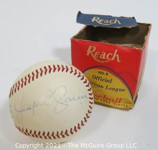 "Joe Cronin" Autographed Official American League Baseball with original box (incomplete)