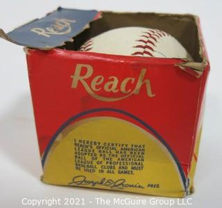 "Joe Cronin" Autographed Official American League Baseball with original box (incomplete)