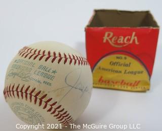 "Joe Cronin" Autographed Official American League Baseball with original box (incomplete)