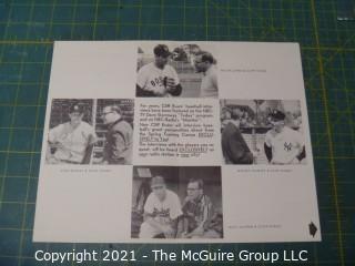 Baseball History: Lot includes 13 individual 35mm B&W negatives of Clifford Evans with several major league players including: H. Aaron, S. Musial, T. Kluszewski, F. Robinson, Bobby Bragan; Harvey Kuenn, Bobby Schantz; Fred Hutchinson; Brooks Lawrence and Al Cicotte. Also promotional flyer for Clifford Evans interviews with baseball players and a 1984 Baseball ID card.