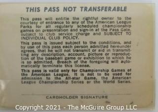 Baseball History: Lot includes 13 individual 35mm B&W negatives of Clifford Evans with several major league players including: H. Aaron, S. Musial, T. Kluszewski, F. Robinson, Bobby Bragan; Harvey Kuenn, Bobby Schantz; Fred Hutchinson; Brooks Lawrence and Al Cicotte. Also promotional flyer for Clifford Evans interviews with baseball players and a 1984 Baseball ID card.