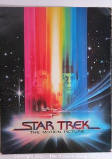 Vintage Tri Fold Movie Program From Theatrical Premier of "STAR TREK the Motion Picture" 1979 Staring William Shatner and Leonard Nimoy that Took Place at the Air & Space Museum in Washington DC. 